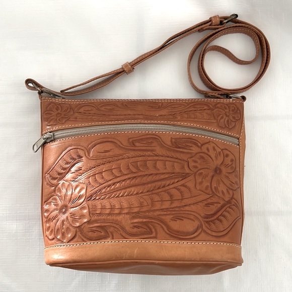 Handbags - Bag~Leather Tooled / Crossbody / Host Pick